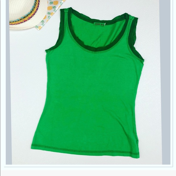 Johnny Was Tops - Johnny Was Cotton sleeveless tank ruffle trim